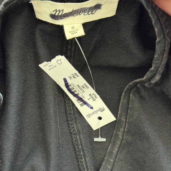 Madewell Essential Slim Tee in Lightweight Cotton in Jet Black, Size Small - Picture 8 of 10